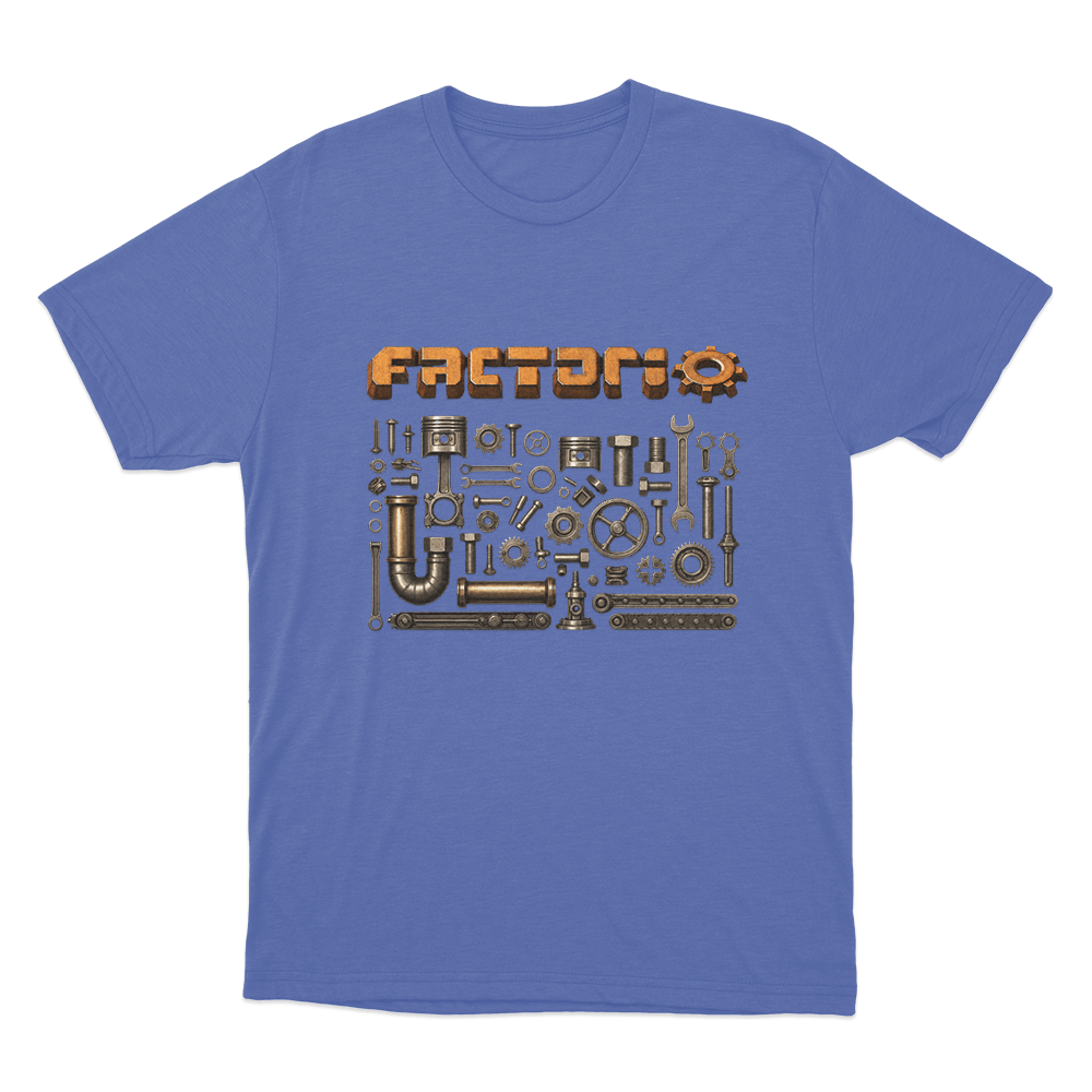 Factorio Factory Parts Unisex T Shirt Blue Factorio Factory Parts Unisex T Shirt Blue