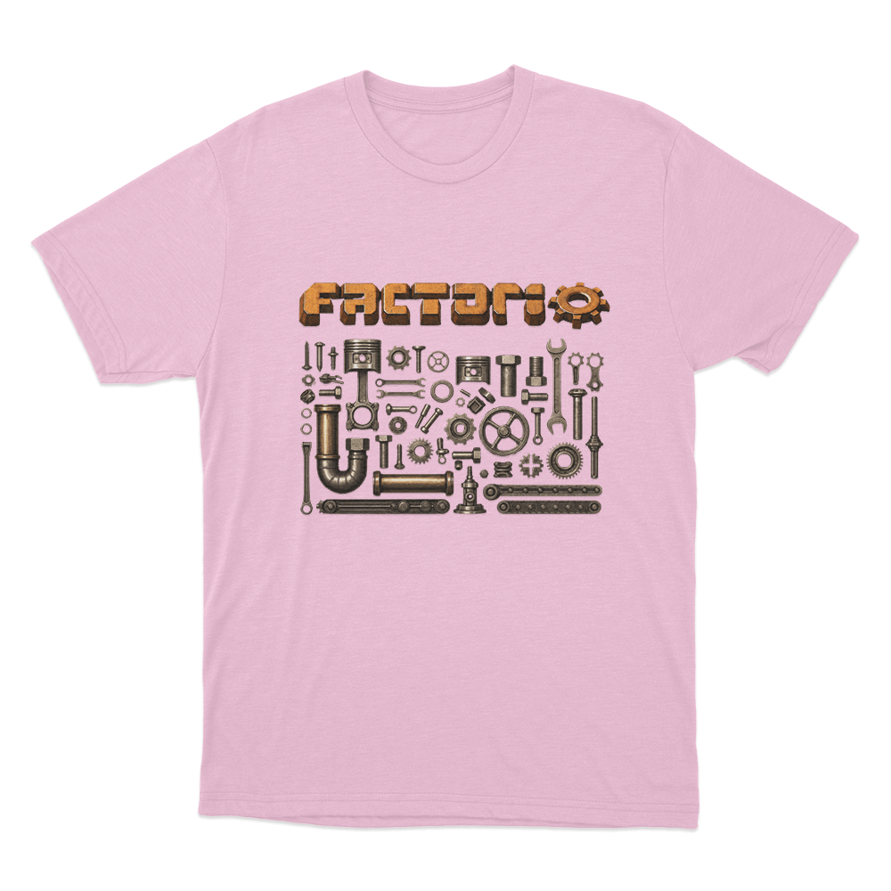 Factorio Factory Parts Unisex T Shirt Pink Factorio Factory Parts Unisex T Shirt Pink