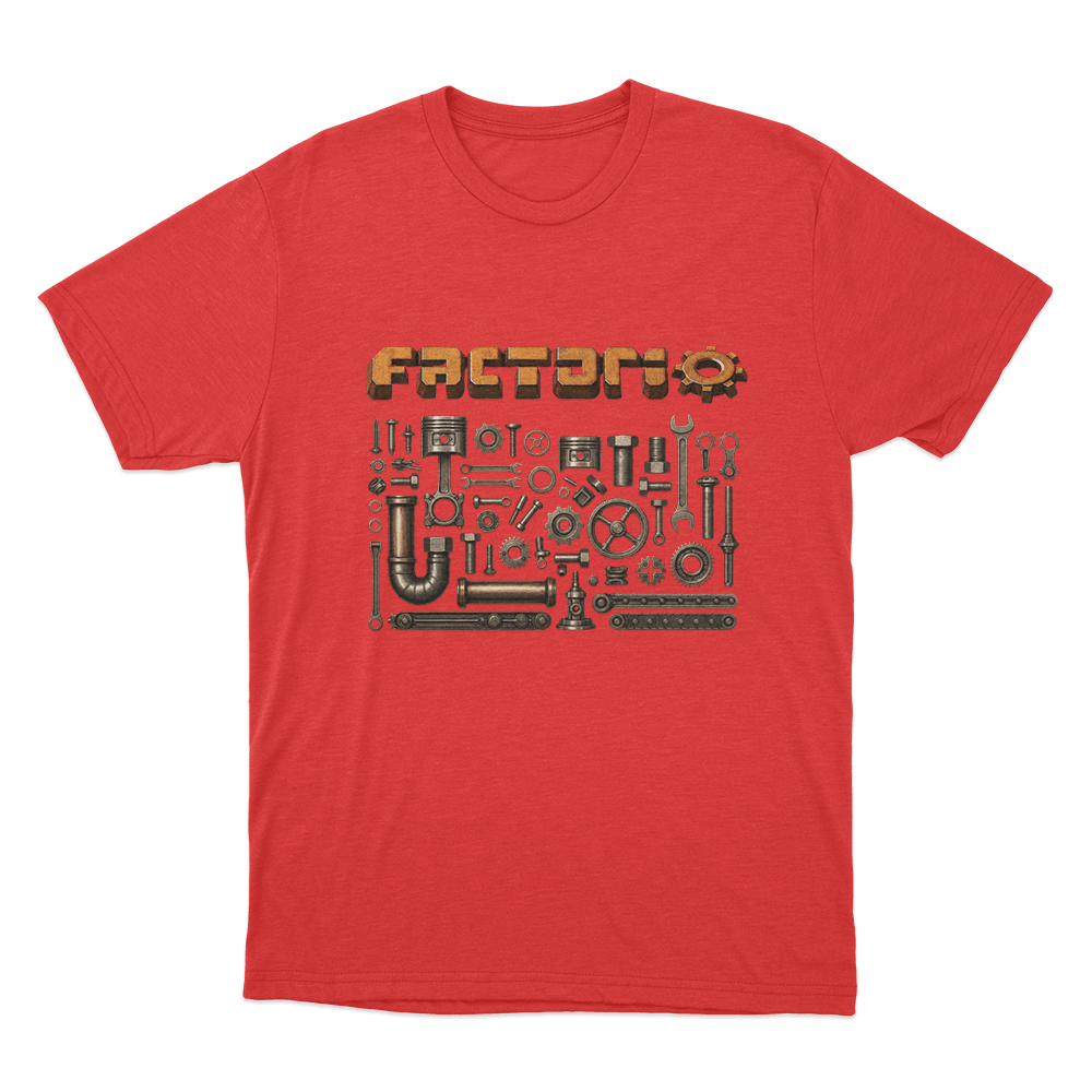 Factorio Factory Parts Unisex T Shirt Red Factorio Factory Parts Unisex T Shirt Red