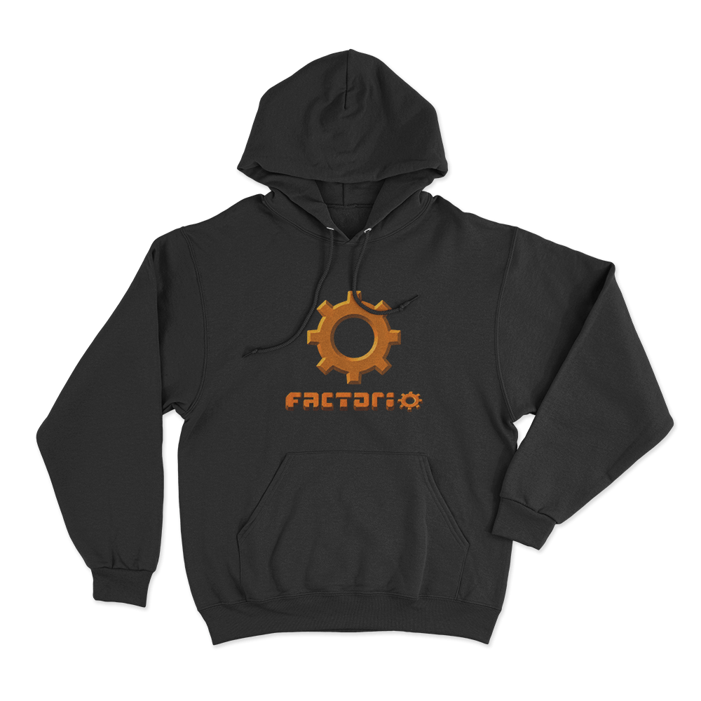 Factorio Gear Unisex Hoodie Black Factorio Gear Unisex Hoodie Black
