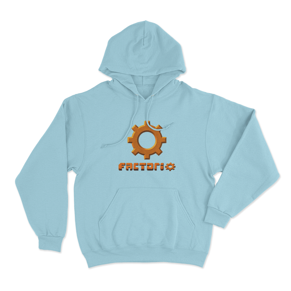 Factorio Gear Unisex Hoodie Sky Blue Factorio Gear Unisex Hoodie Sky Blue