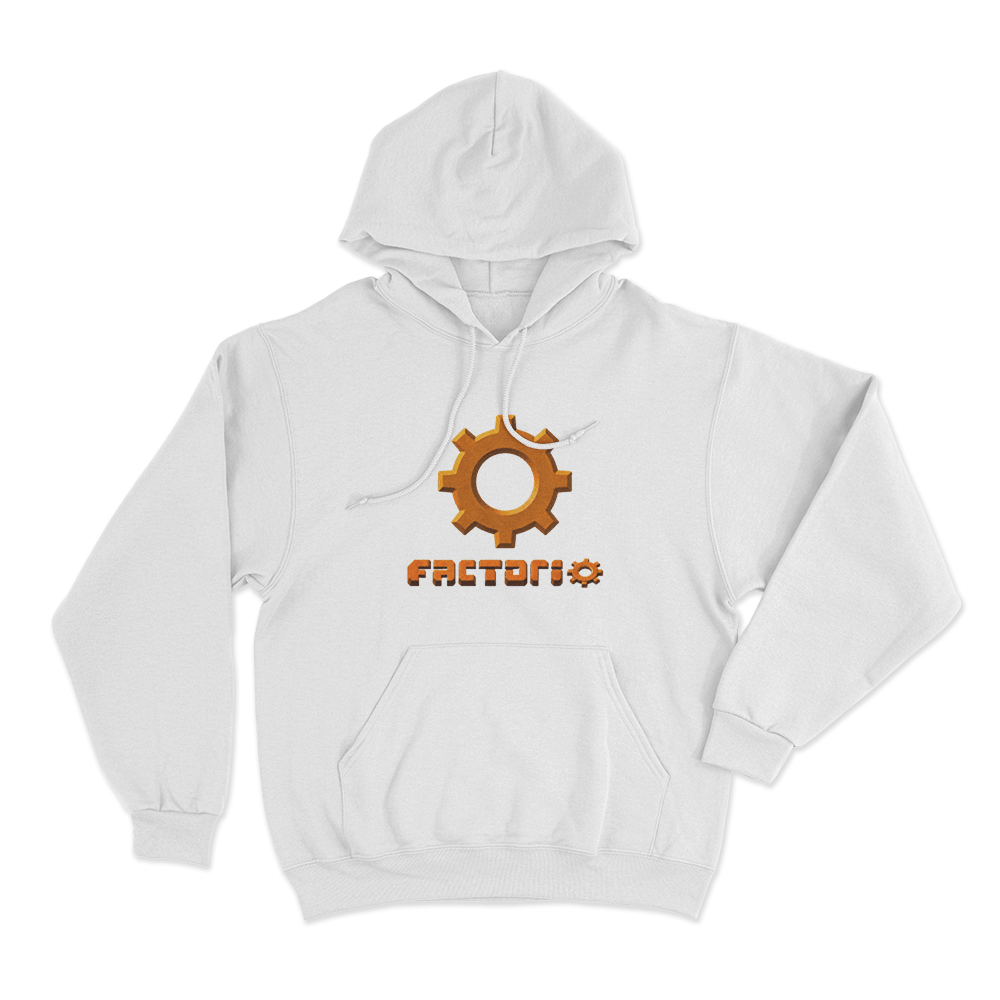Factorio Gear Unisex Hoodie White Factorio Gear Unisex Hoodie White