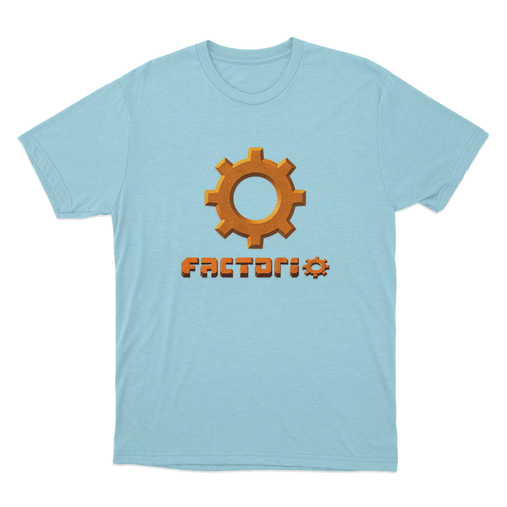 Factorio Gear Unisex T Shirt Sky Blue Factorio Gear Unisex T Shirt Sky Blue