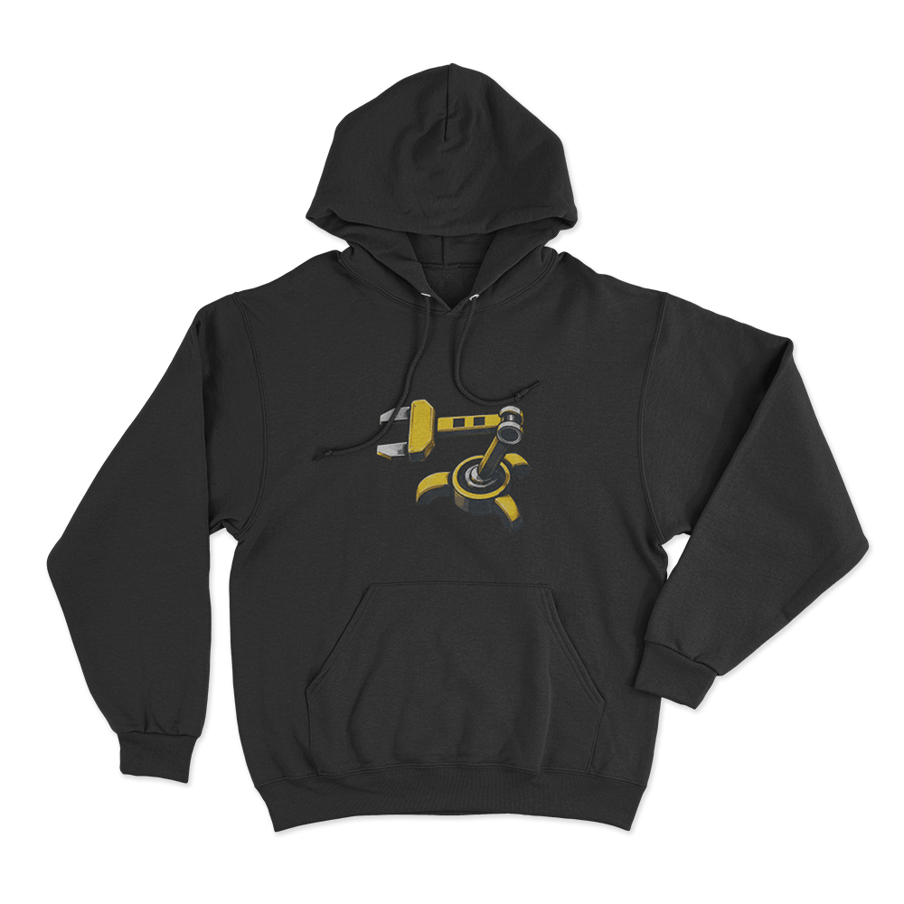 Factorio Inserter Unisex Hoodie Black Factorio Inserter Unisex Hoodie Black