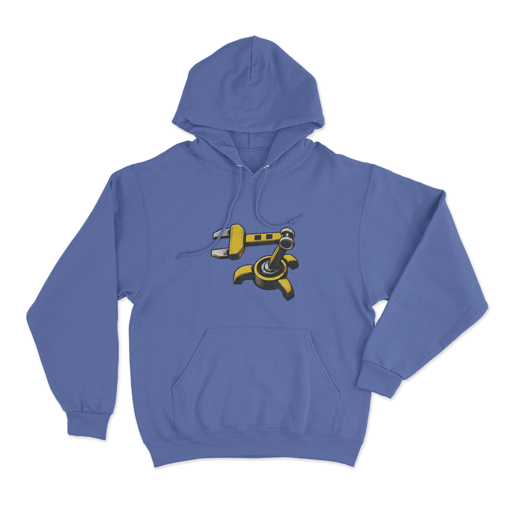Factorio Inserter Unisex Hoodie Blue Factorio Inserter Unisex Hoodie Blue