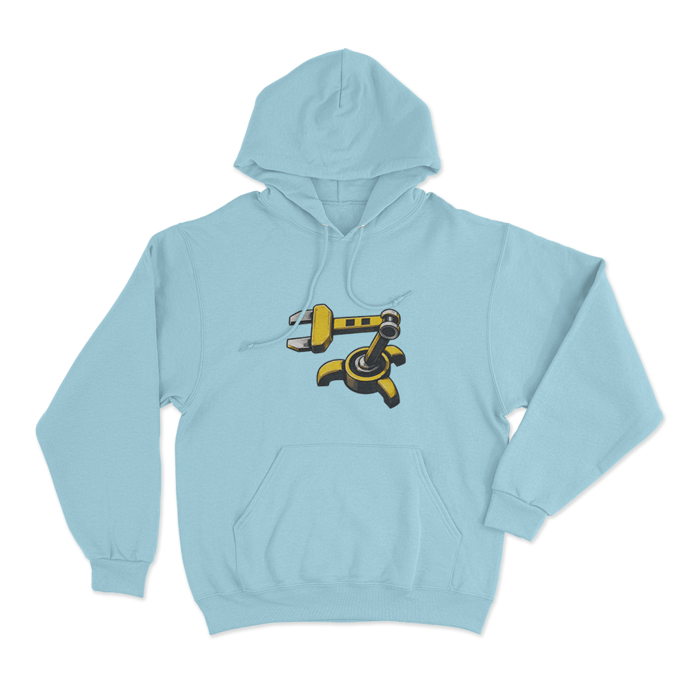 Factorio Inserter Unisex Hoodie Sky Blue Factorio Inserter Unisex Hoodie Sky Blue
