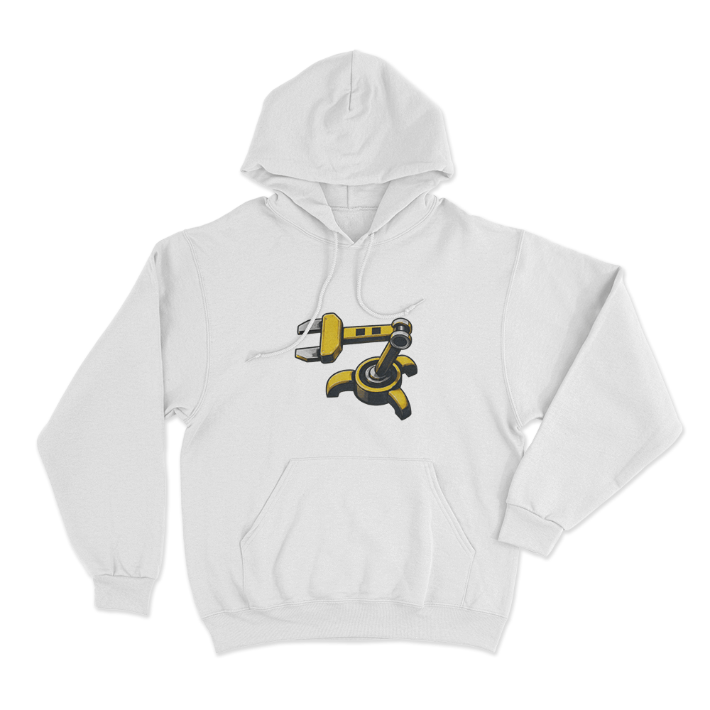 Factorio Inserter Unisex Hoodie White Factorio Inserter Unisex Hoodie White