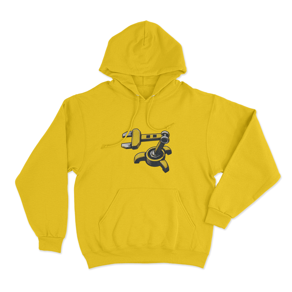 Factorio Inserter Unisex Hoodie Yellow Factorio Inserter Unisex Hoodie Yellow