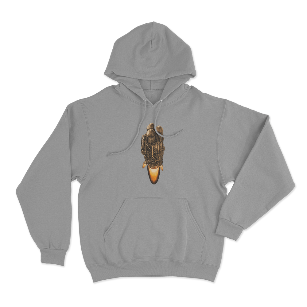 Factorio Rocket Unisex Hoodie Grey Factorio Rocket Unisex Hoodie Grey